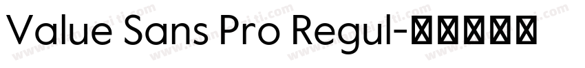 Value Sans Pro Regul字体转换